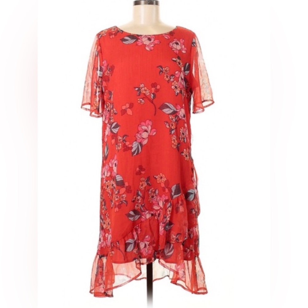 a new day Red Floral Mini Dress